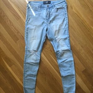 Hollister Distressed Super Skinny High Rise Jeans